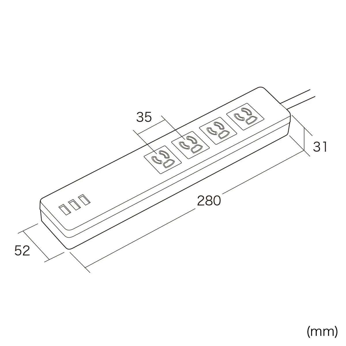 USB充電機能付きタップ TAP-F37U-2