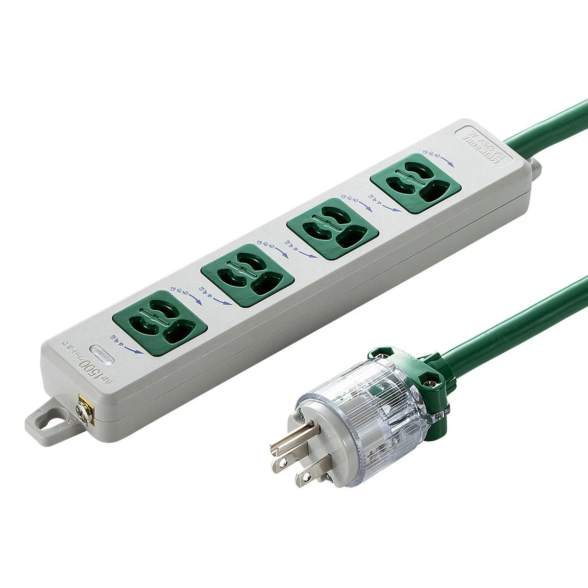 Medical-grade power strip with grounding plug TAP-HPM4-3G