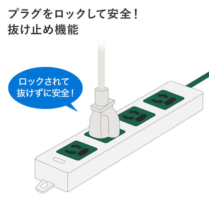 医用接地プラグ付き電源タップ TAP-HPM4-5G