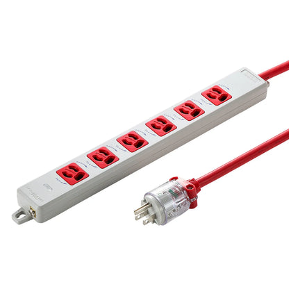 Medical-grade power strip with grounding plug TAP-HPM6-1R