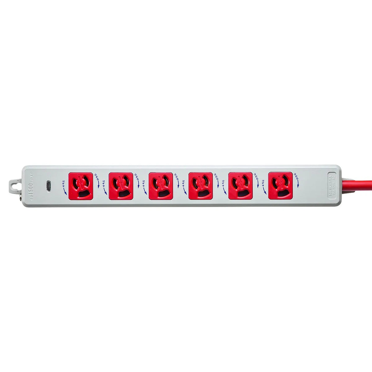 Medical-grade power strip with grounding plug TAP-HPM6-1R