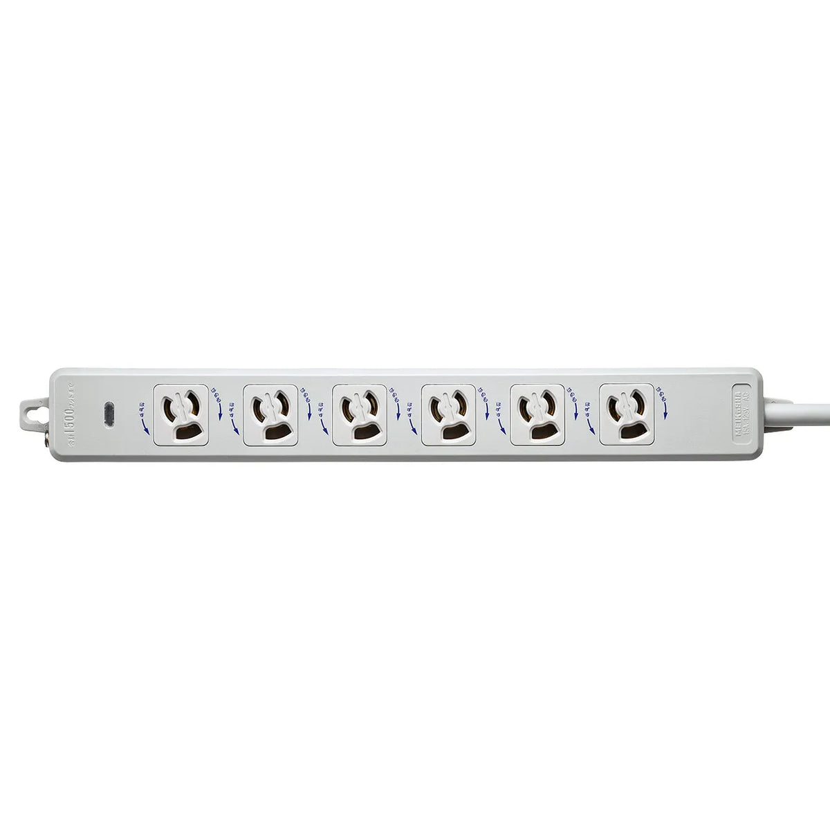Medical-grade power strip with grounding plug TAP-HPM6-1W