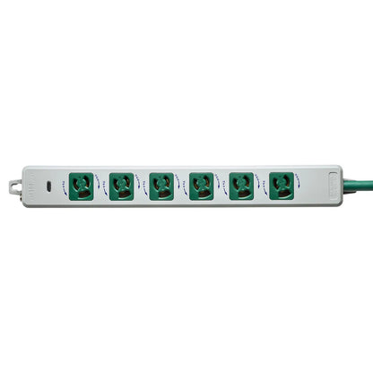 Medical-grade power strip with grounding plug TAP-HPM6-3G