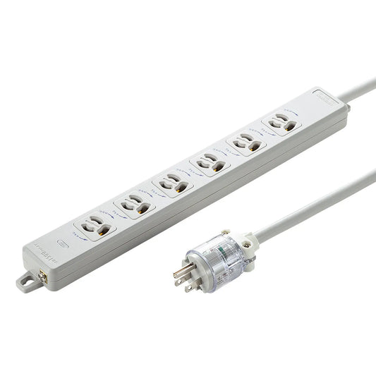 Medical-grade power strip with grounding plug TAP-HPM6-3W