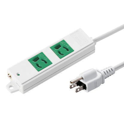 3-prong, 3m, 2-outlet power strip (green, for backup) TAP-K2-3G