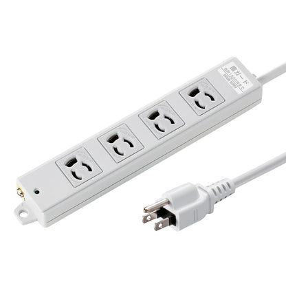 Surge protector power strip for construction sites (3-prong locking mechanism, magnetic, 4 outlets, 3m) TAP-K4SP-3