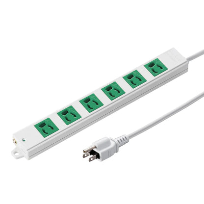 3-prong, 3m, 6-outlet power strip (green, for backup) TAP-K6-3G