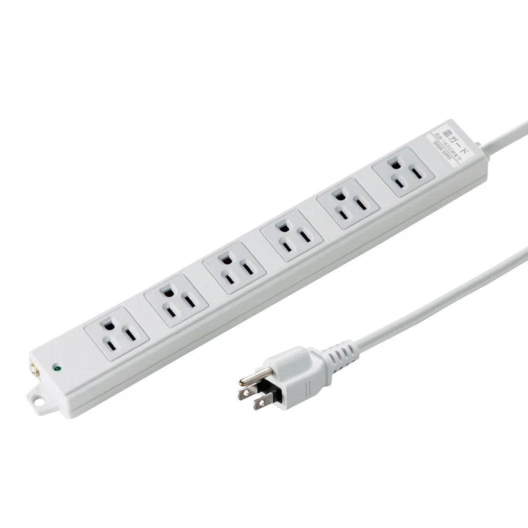工事物件雷ガードタップ（3P・マグネット付・6個口・3m） TAP-K6NSP-3