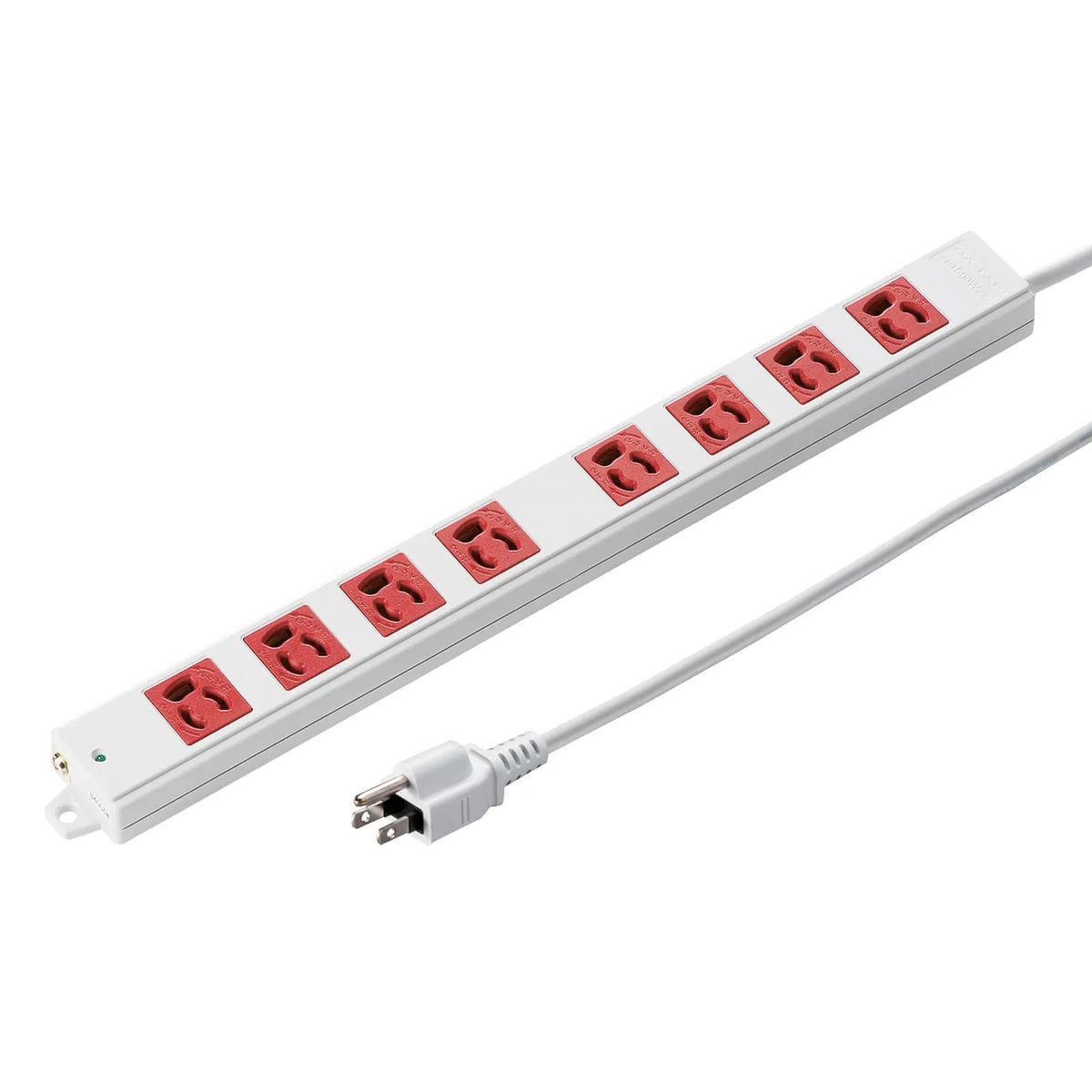 3P, 3m, 8-outlet tap red (for emergency use) TAP-K8-3R