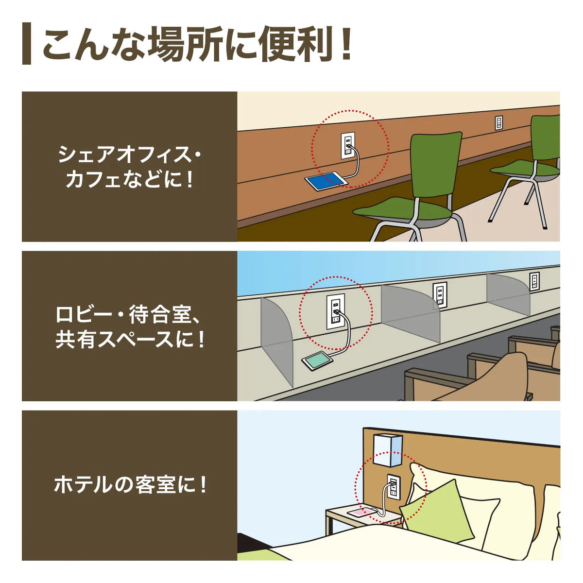 AC付き埋込USB給電用コンセント TAP-KJUSB2AC1GY