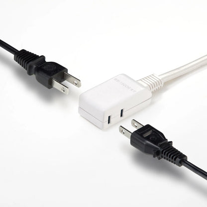 Micro Tap, 2 Outlets, 0.1m, White, TAP-M601W
