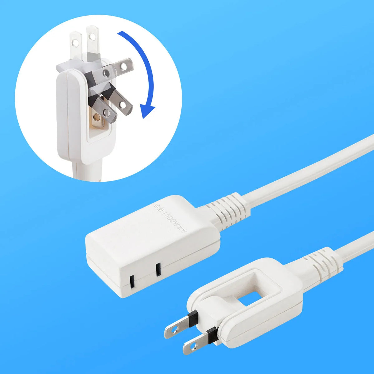 マイクロタップ 2個口 0.5m ホワイト TAP-M605W