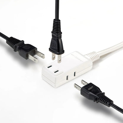 Micro Tap, 3 Outlets, 0.1m, White, TAP-M701W