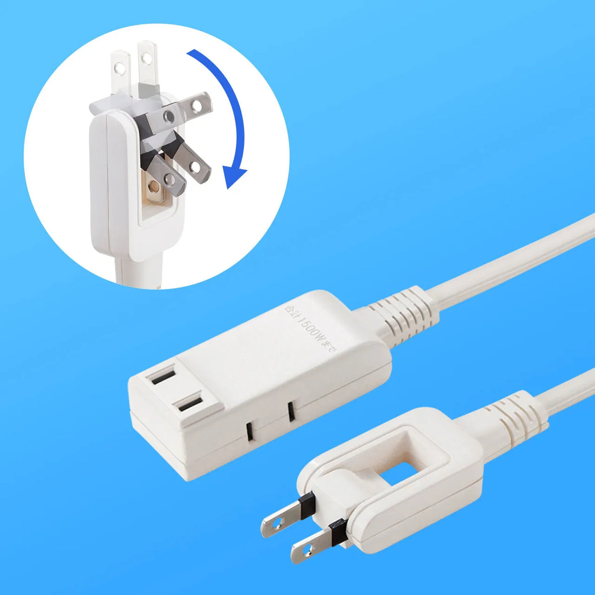 Micro Tap, 3 Outlets, 0.5m, White TAP-M705W