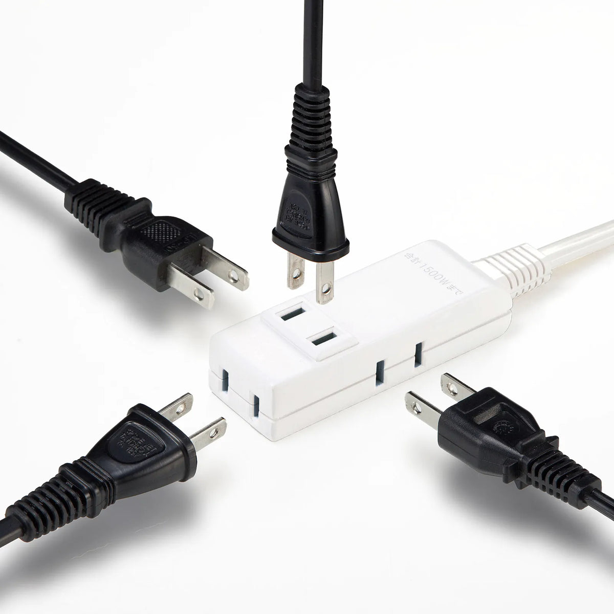 マイクロタップ 4個口 0.1m ホワイト TAP-M801W