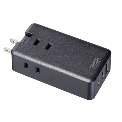 Mobile Power Strip (3 AC outlets + 2 Type-C ports, 1 USB-A port, PD 33W) TAP-MC2A1AC3BK