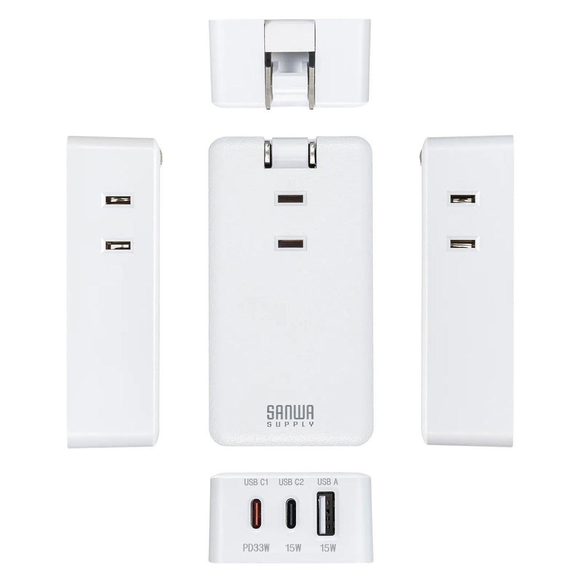 Mobile Power Strip (3 AC outlets + 2 Type-C ports, 1 USB-A port, PD 33W) TAP-MC2A1AC3W