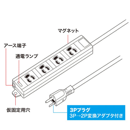電源タップ TAP-MG341N2-1