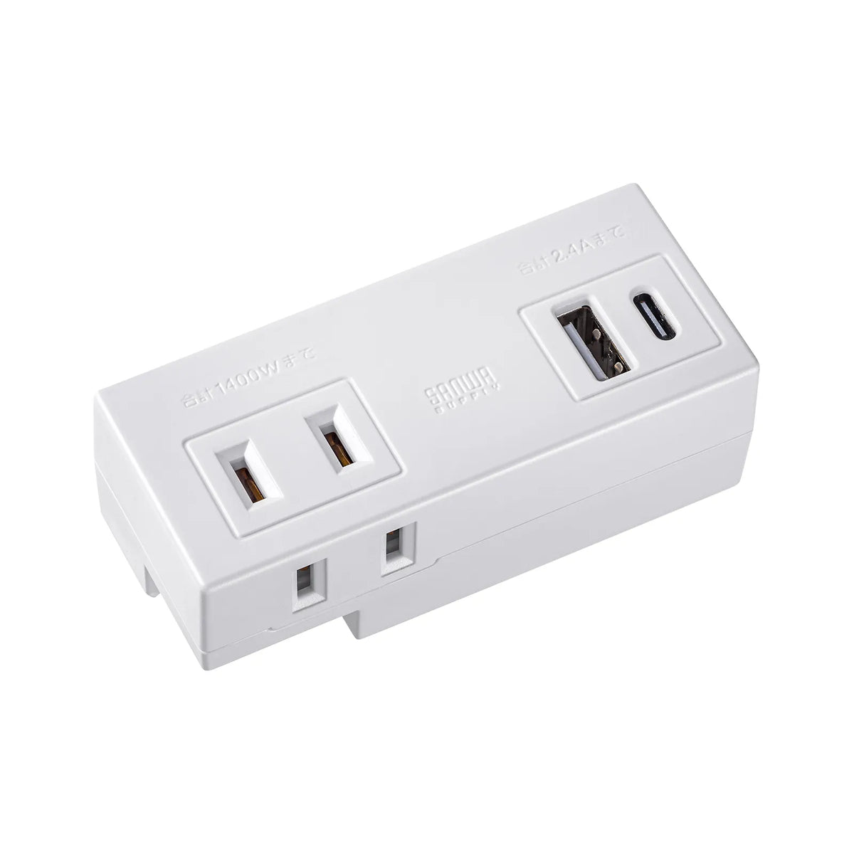 Mobile Power Strip (AC x 2 outlets + USB-A x 1 + Type-C x 1) TAP-MUC1AC2W
