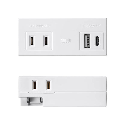 Mobile Power Strip (AC x 2 outlets + USB-A x 1 + Type-C x 1) TAP-MUC1AC2W