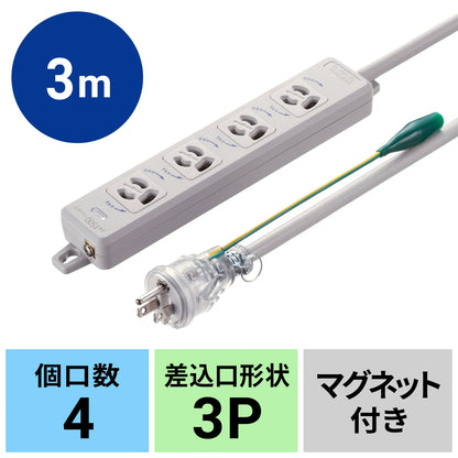 Power strip with Pockin plug TAP-PP34-3