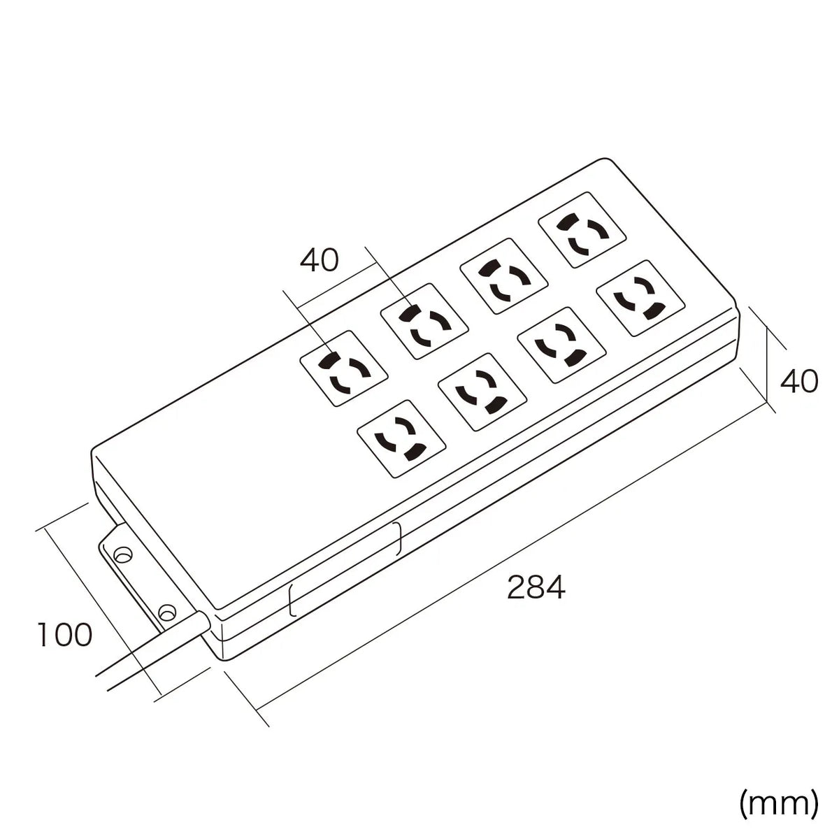 PC-compatible power strip TAP-RE2MN