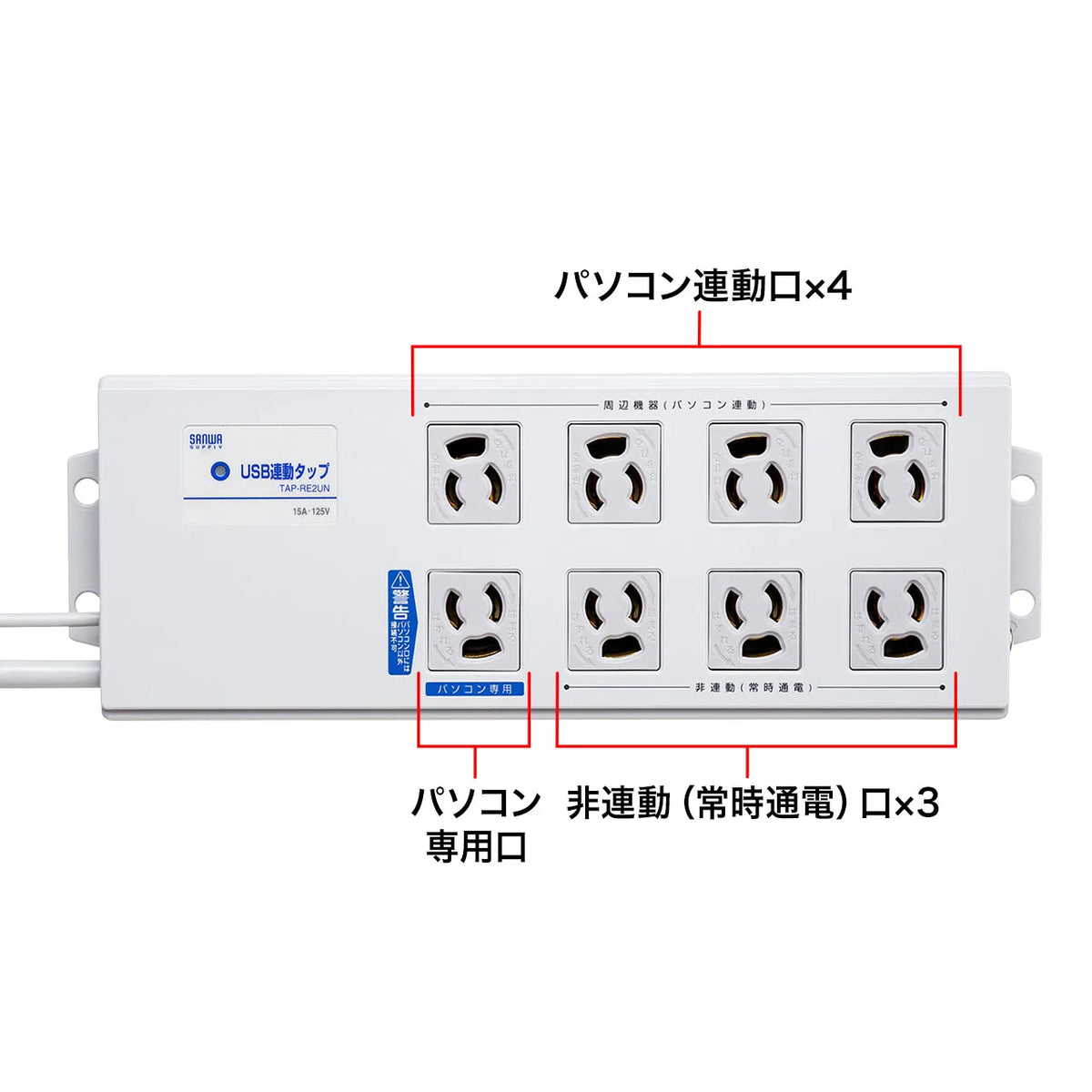 USB連動タップ TAP-RE2UN