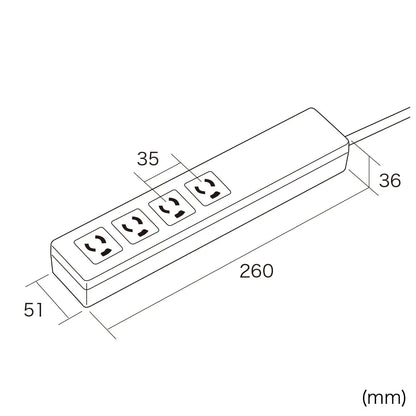 PC-compatible power strip (IC memory type) TAP-RE34M-2