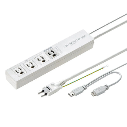 PC-linked power strip (USB sensor type) TAP-RE34U-2