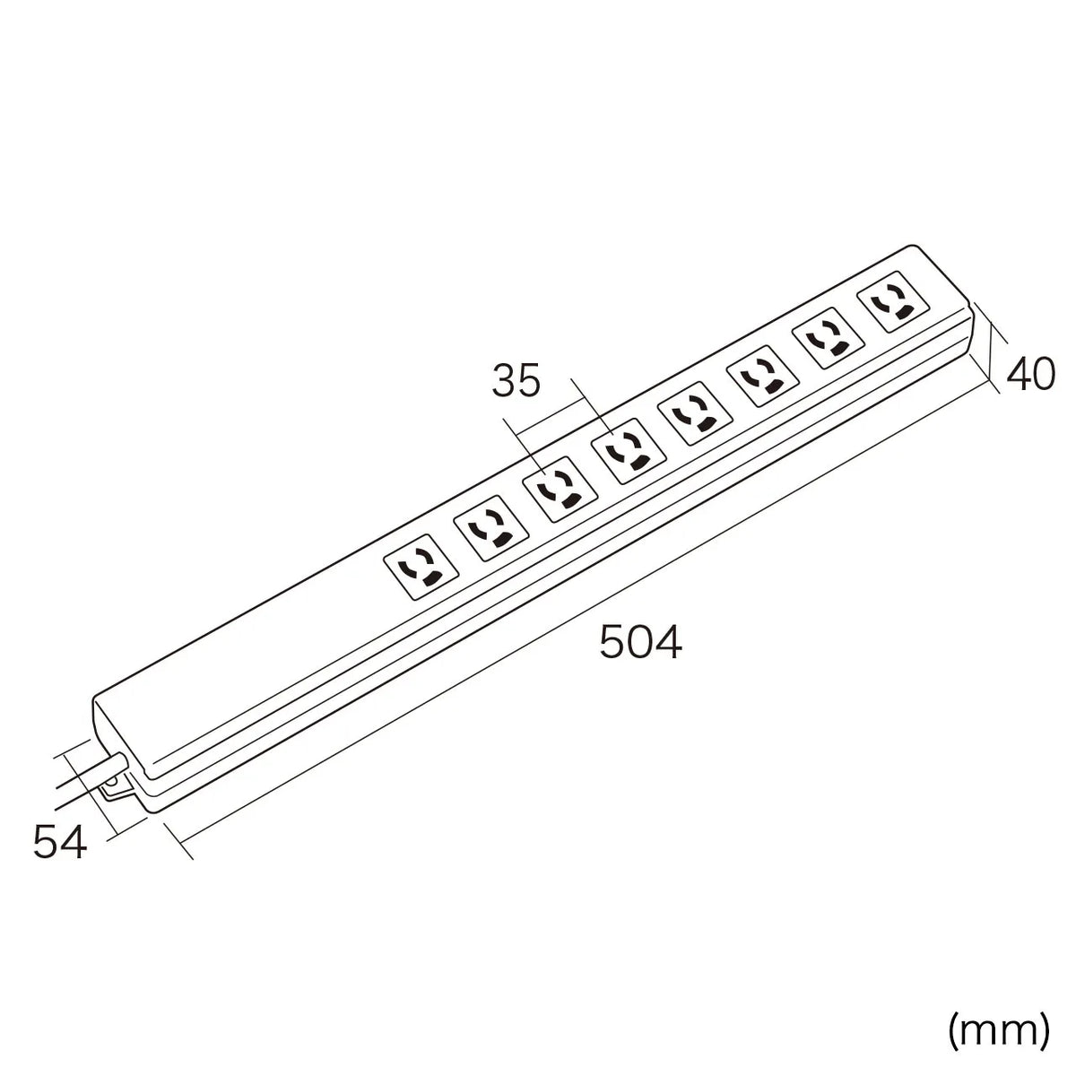 PC-compatible power strip TAP-RE4MN