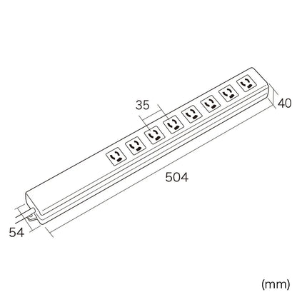 PC-compatible power strip TAP-RE4MN