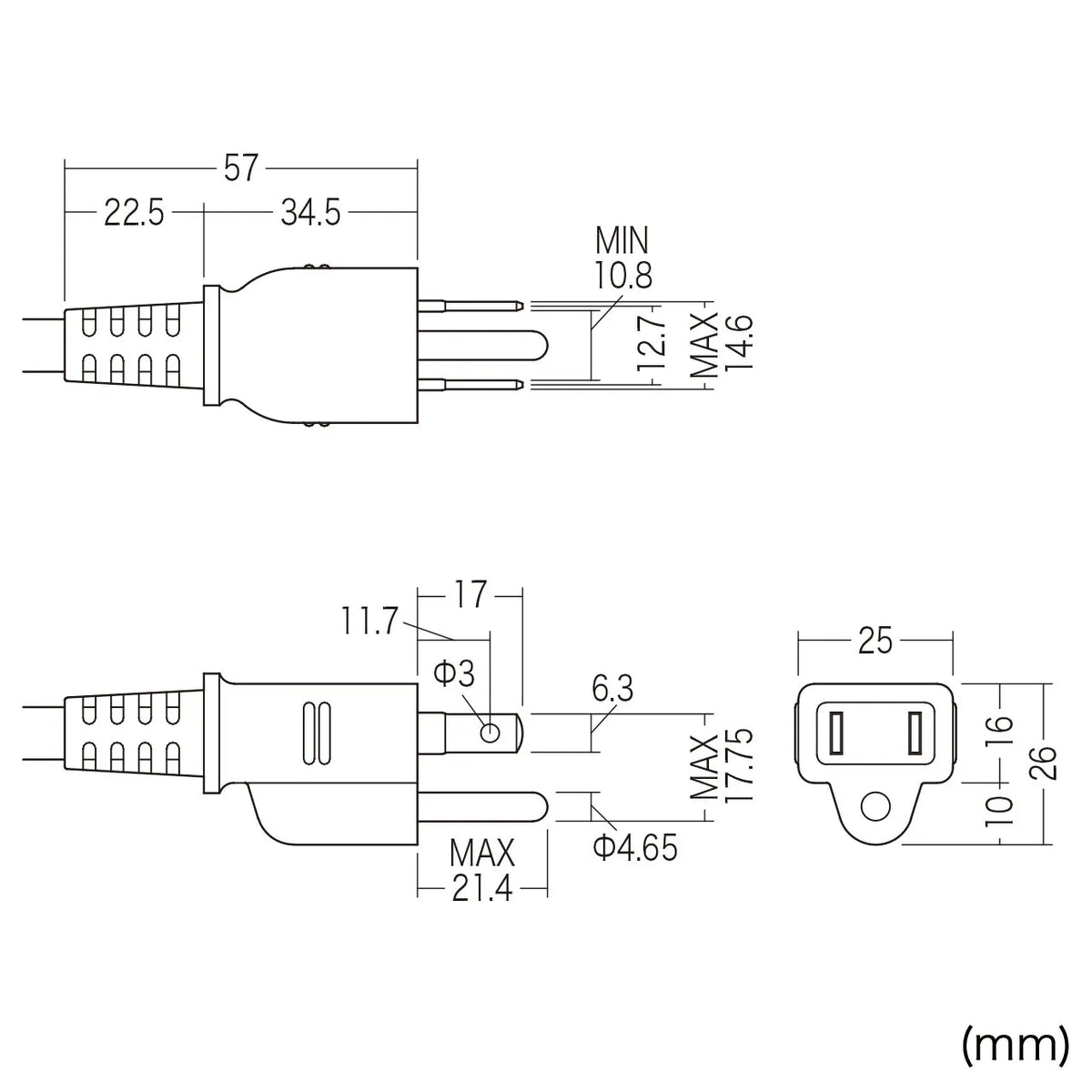 PC-compatible power strip TAP-RE4MN