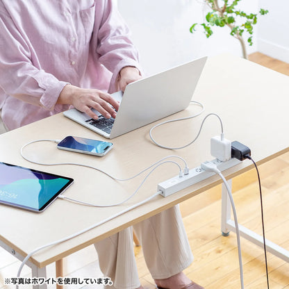 Slim Power Strip (6 AC outlets, A1 + C1, PD33W) TAP-SLIM6UC-15BK