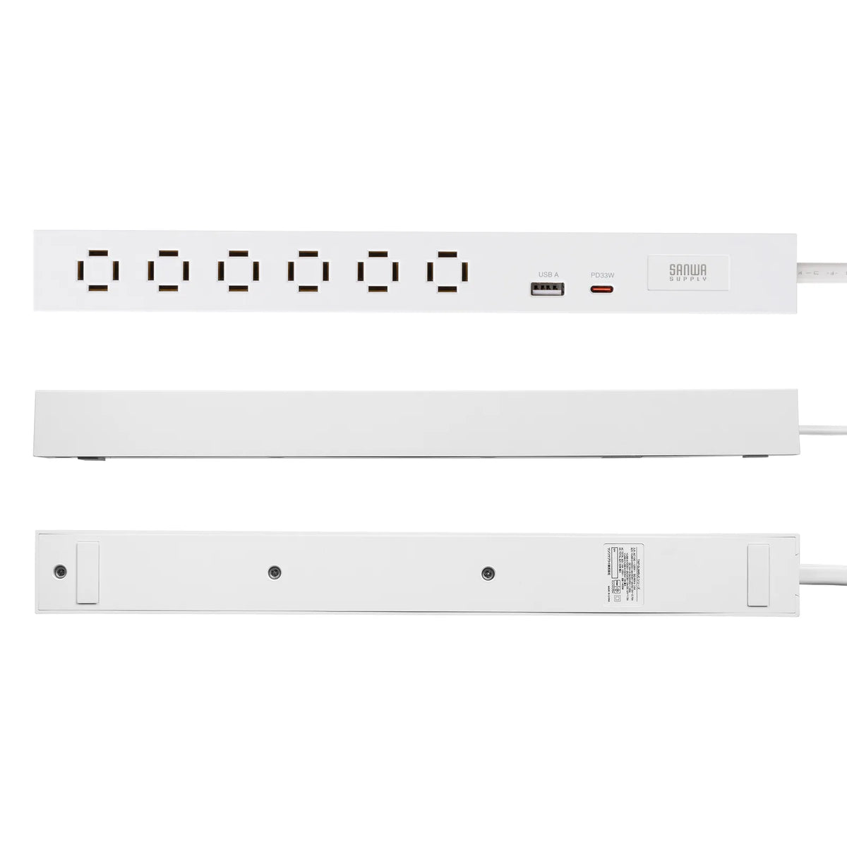 Slim Power Strip (6 AC outlets, A1 + C1, PD33W) TAP-SLIM6UC-15W