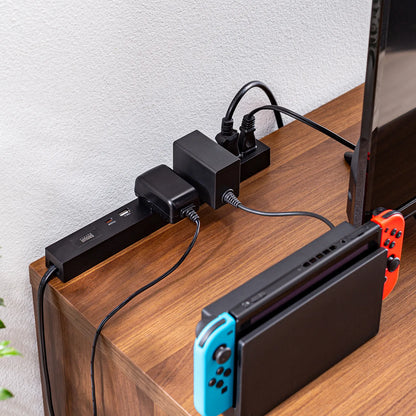 Slim Power Strip (6 AC outlets, A1 + C1, PD33W) TAP-SLIM6UC-3BK