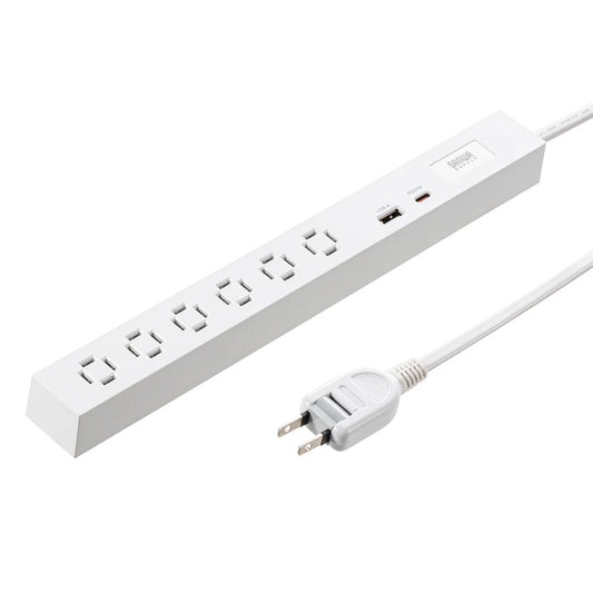 スリムタップ（AC6個口・A1＋C1・PD33W） TAP-SLIM6UC-3W