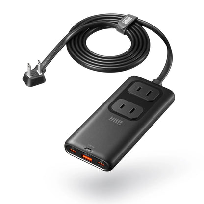 Slim Power Strip (2 AC outlets, 2 USB-C + 1 USB-A, PD 100W) TAP-SLIM7U-15BK