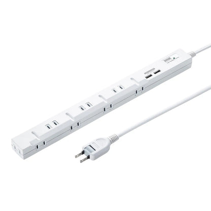 スリムタップUSB充電機能付き TAP-SLIM8U-1
