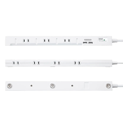 スリムタップUSB充電機能付き TAP-SLIM8U-1