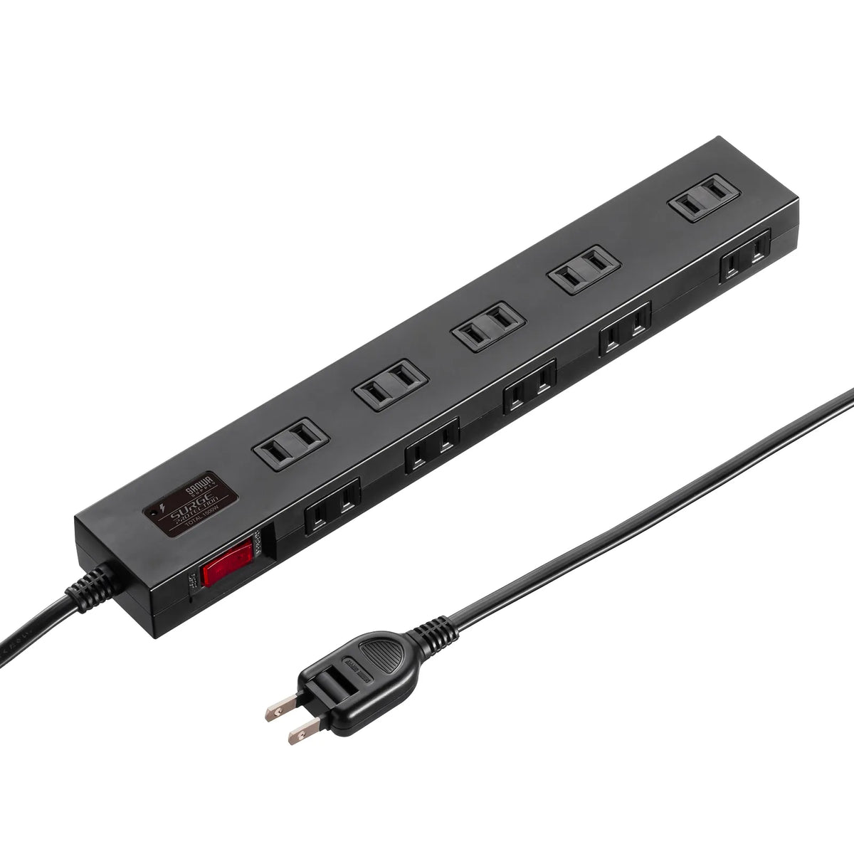 Surge protector power strip, 1m, black, TAP-SP2110N-1BK
