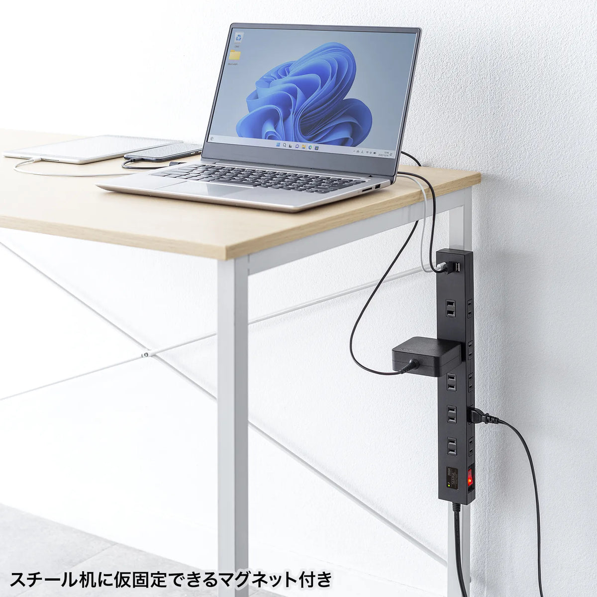 雷タップ 10個口＋USB-A+Type-C(PD20W) TAP-SP2110NUC-1BK