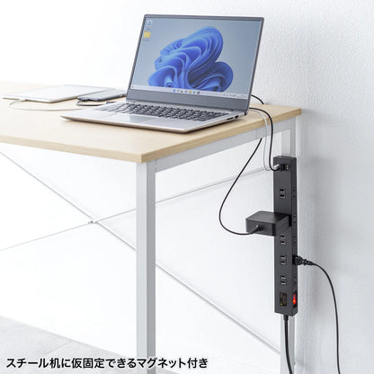 雷タップ 10個口＋USB-A+Type-C(PD20W) TAP-SP2110NUC-1BK
