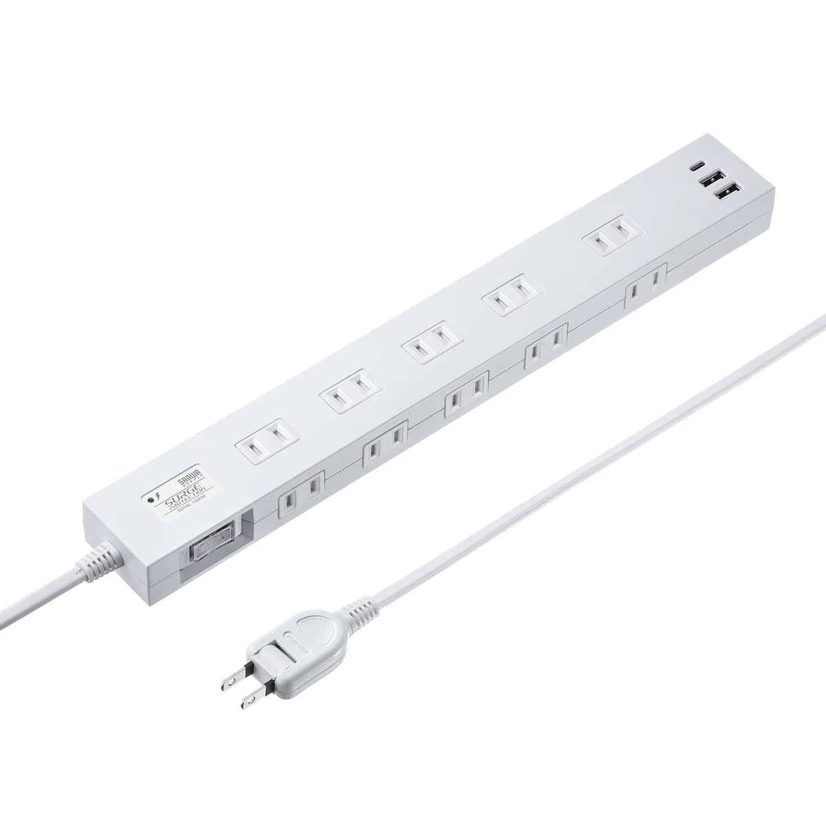 Surge protector with 10 outlets + USB-A + Type-C (PD20W) TAP-SP2110NUC-1W