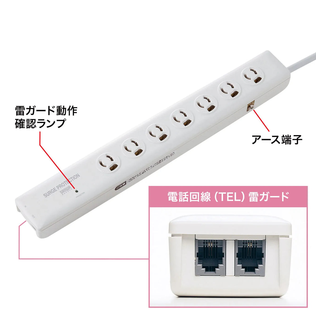 High-performance surge protector power strip TAP-SP312TEL