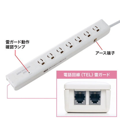 High-performance surge protector power strip TAP-SP312TEL