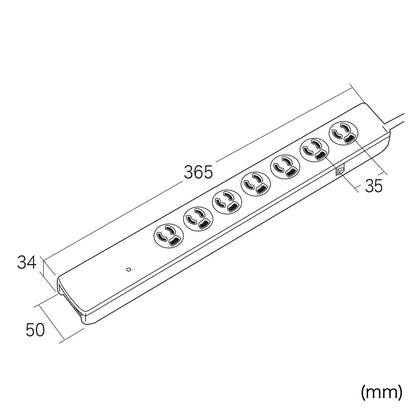 High-performance surge protector power strip TAP-SP312TEL