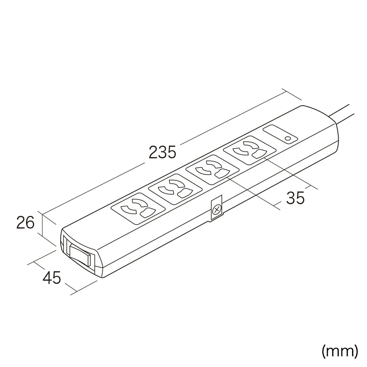 Surge protector tap TAP-SP34MG-3