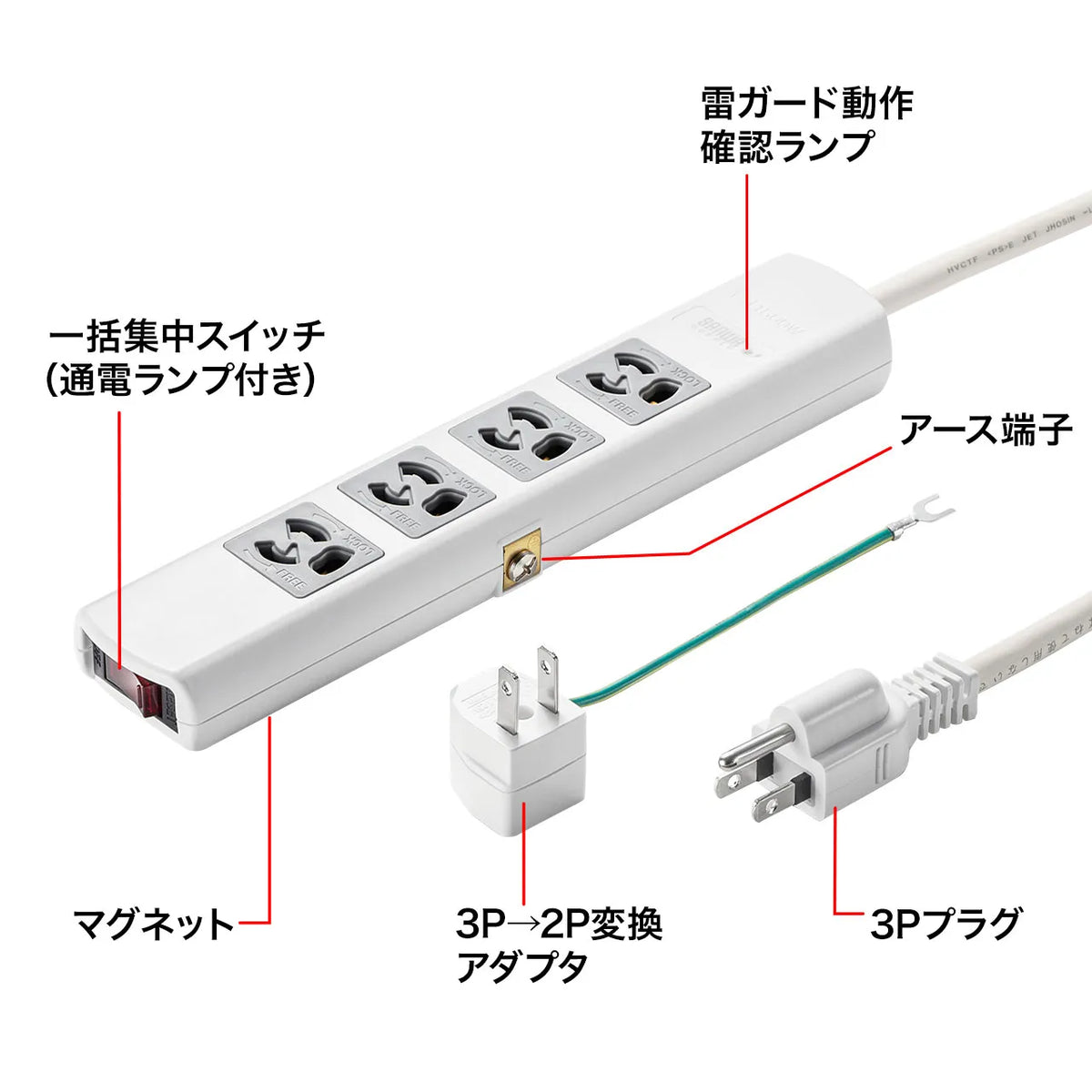 Surge protector tap TAP-SP34MG-3