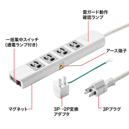 Surge protector tap TAP-SP34MG-3