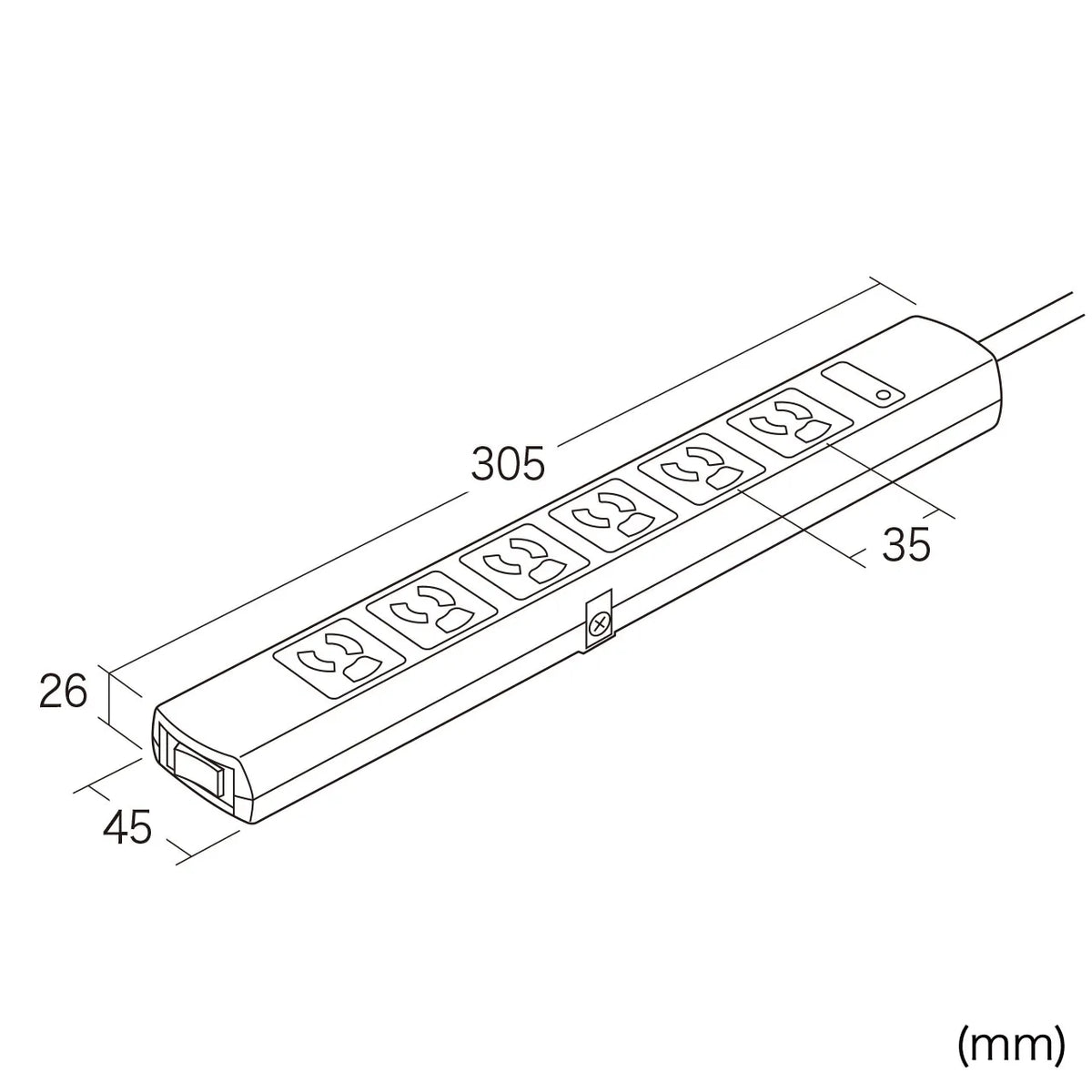 Surge protector tap TAP-SP36MG-3